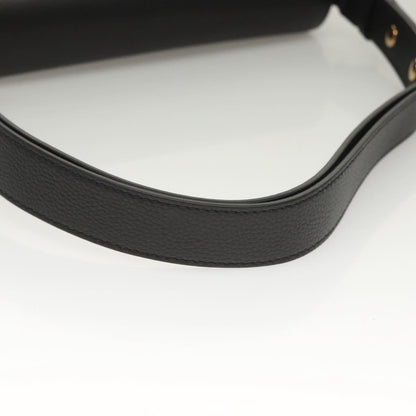 Versace Shoulder Bag Leather Black Gold White