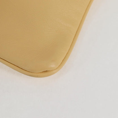 Celine Cuir Triomphe Drawstring Mobile Pouch Leather Yellow