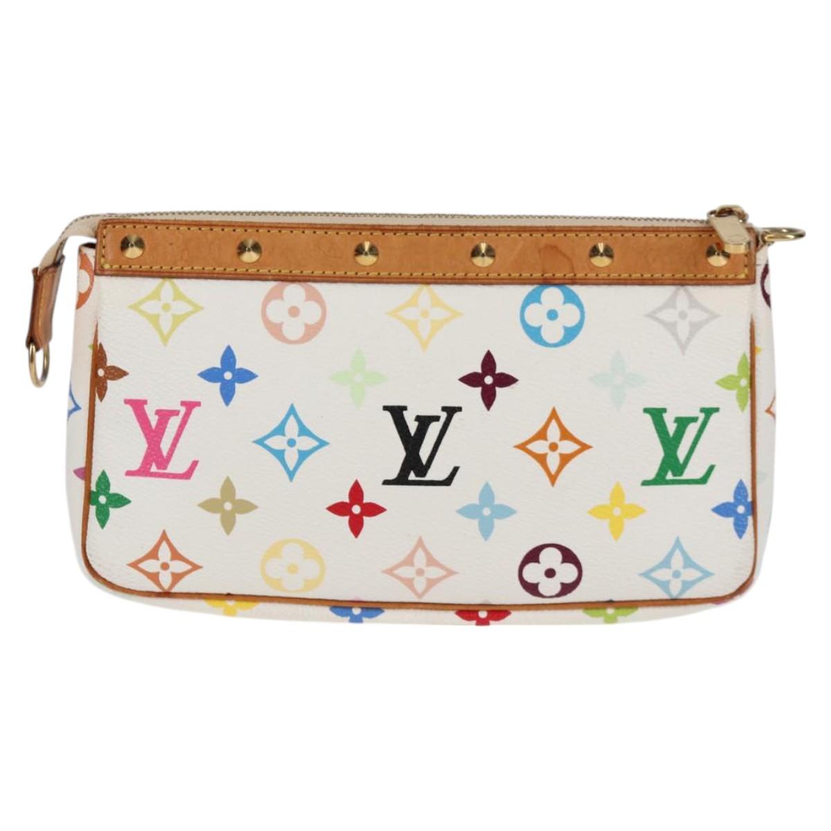 Louis Vuitton Multicolor Pochette Accessoires Pouch White M92649 Lv