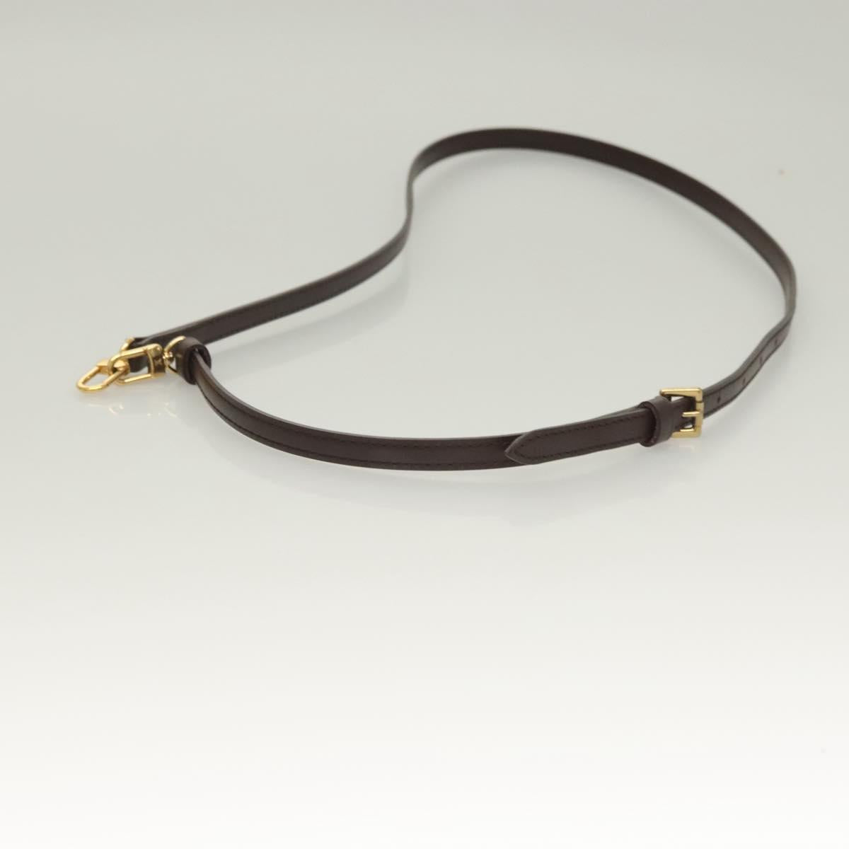 Louis Vuitton Damier Shoulder Strap Leather 38.6""-45.7"" Brown