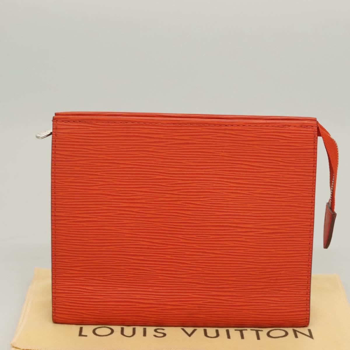 Louis Vuitton Epi Posh Toilet Pouch Orange Pimon M41084 Lv
