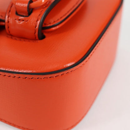 Gucci Sherry Line Shoulder Bag Leather Orange Red Navy 726863