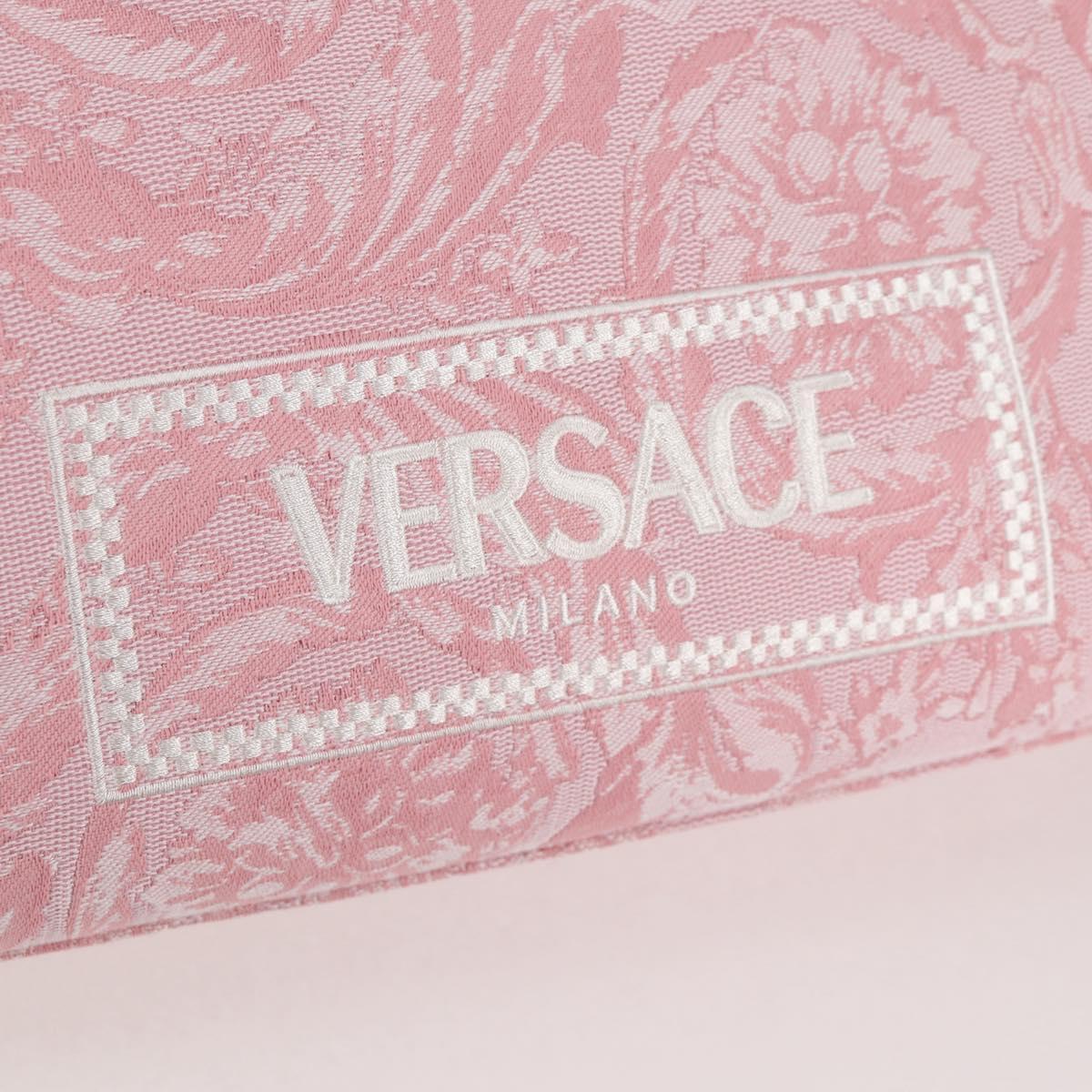 Versace Athena Barocco Tote Bag Canvas 2WAY Pink