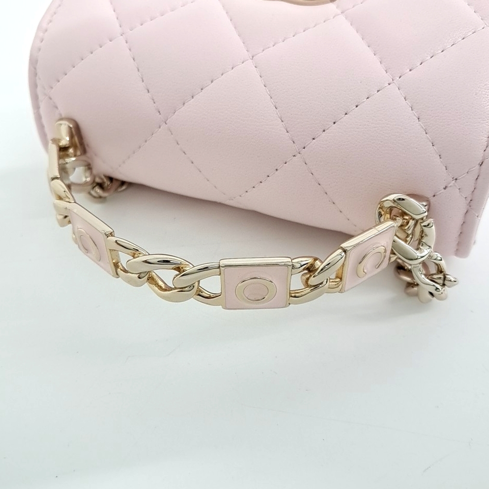 Chanel Lambskin Coco Top Handle Mini Chain Cross Bag Ap2758 (10118555)