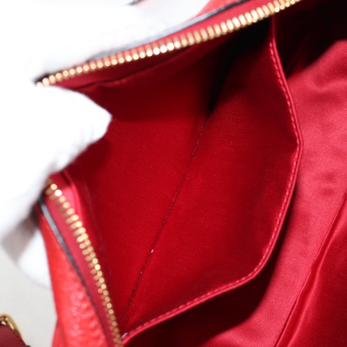 Miu Miu Shoulder Bag Leather Red Gold