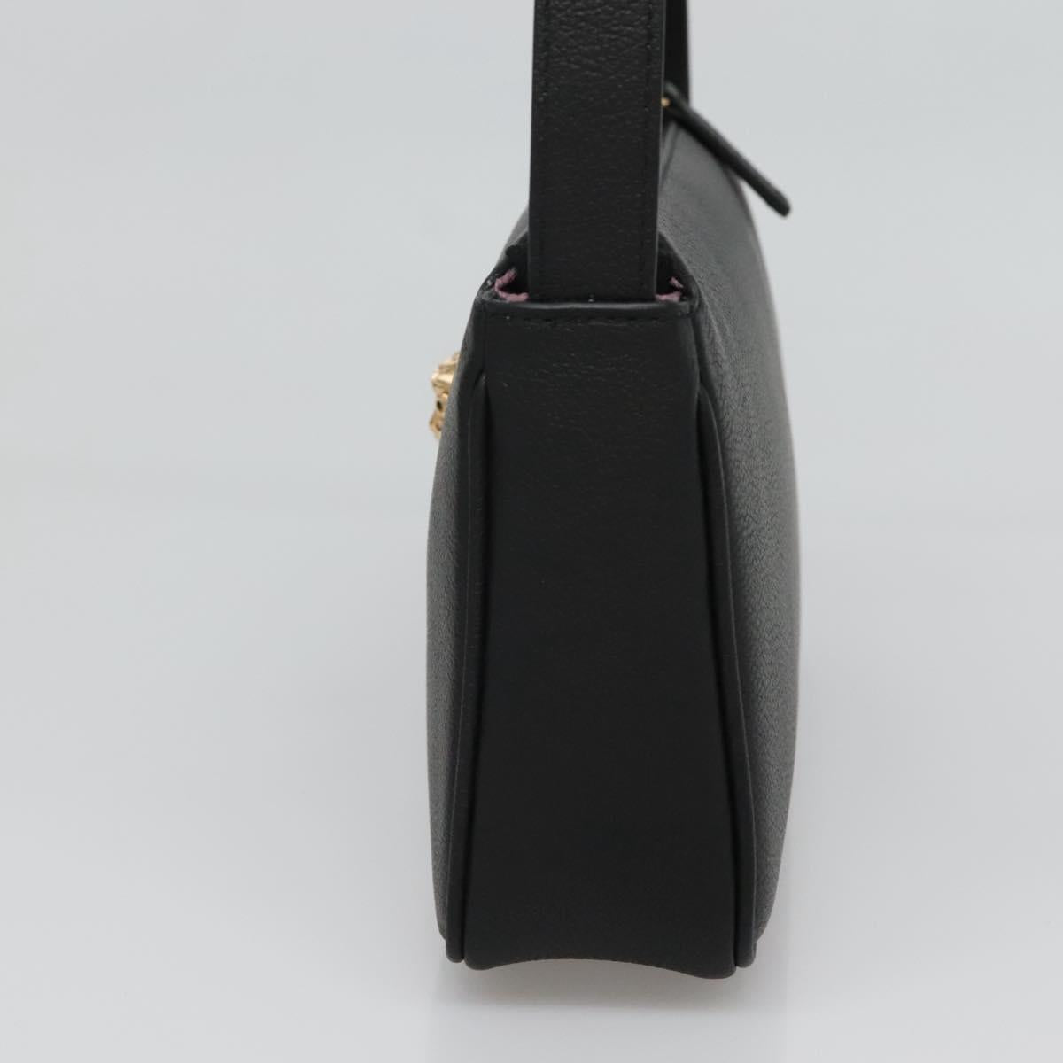 Versace Shoulder Bag Leather Black Gold