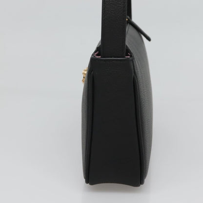 Versace Shoulder Bag Leather Black Gold