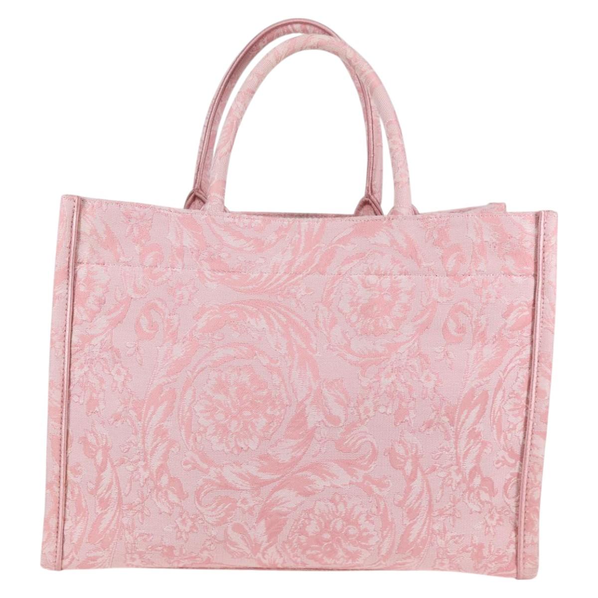 Versace Athena Barocco Tote Bag Canvas 2WAY Pink
