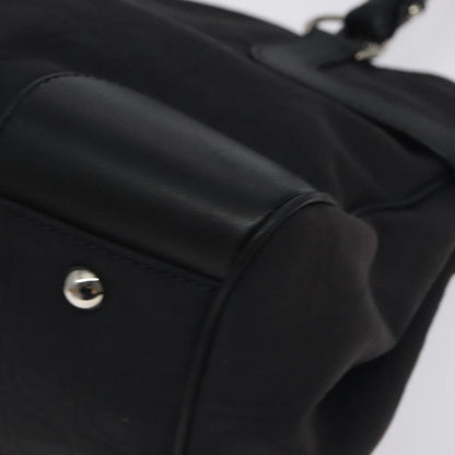 Salvatore Ferragamo Gancini Hand Bag Nylon Black Silver