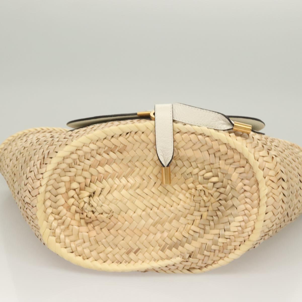 Chloe Mercy Shoulder Bag Raffia Beige