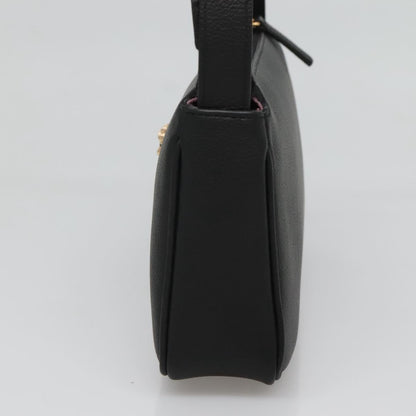 Versace Shoulder Bag Leather Black Gold