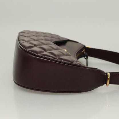Versace Shoulder Bag Leather 2WAY Brown Gold