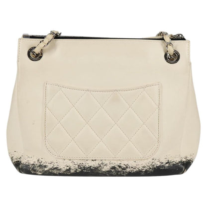 Chanel Matelasse Chain Shoulder Bag Lamb Skin Silver Gold Cc