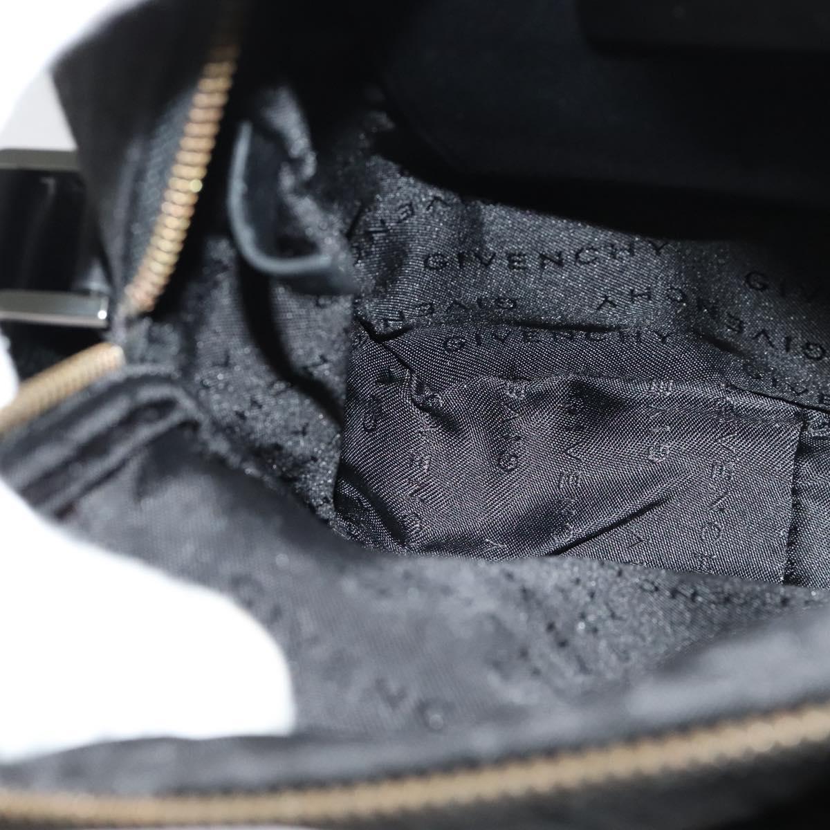 Givenchy Shoulder Bag Canvas Black Silver