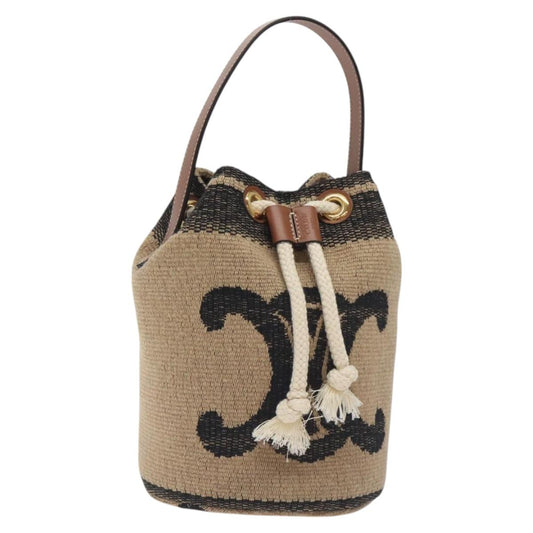 Celine Shoulder Bag Raffia Beige