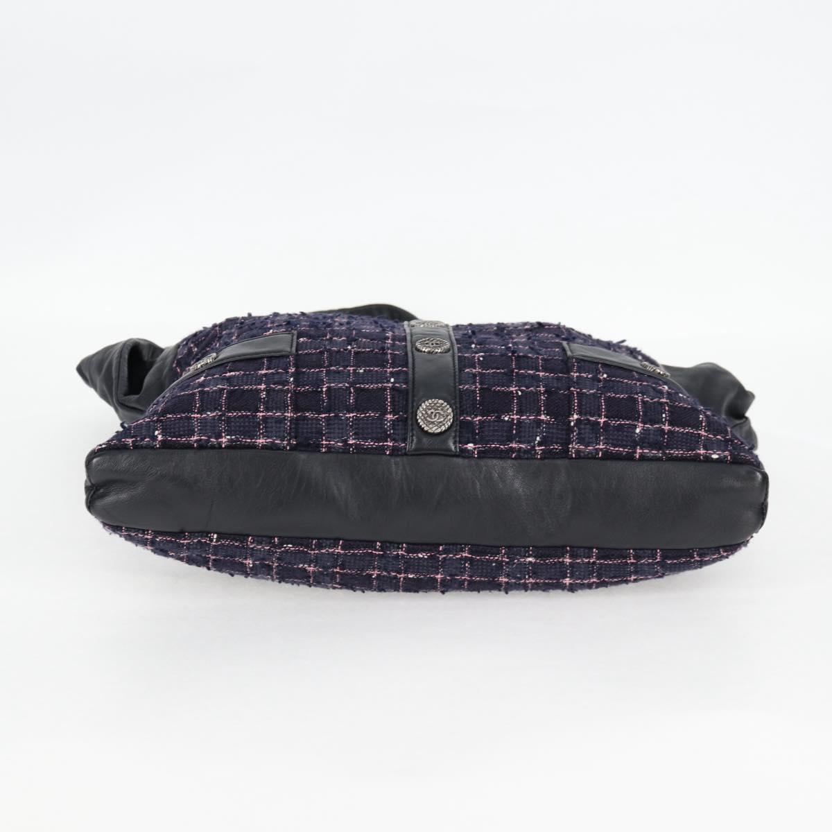 Chanel Girl Chanel Shoulder Bag Tweed Black Cc