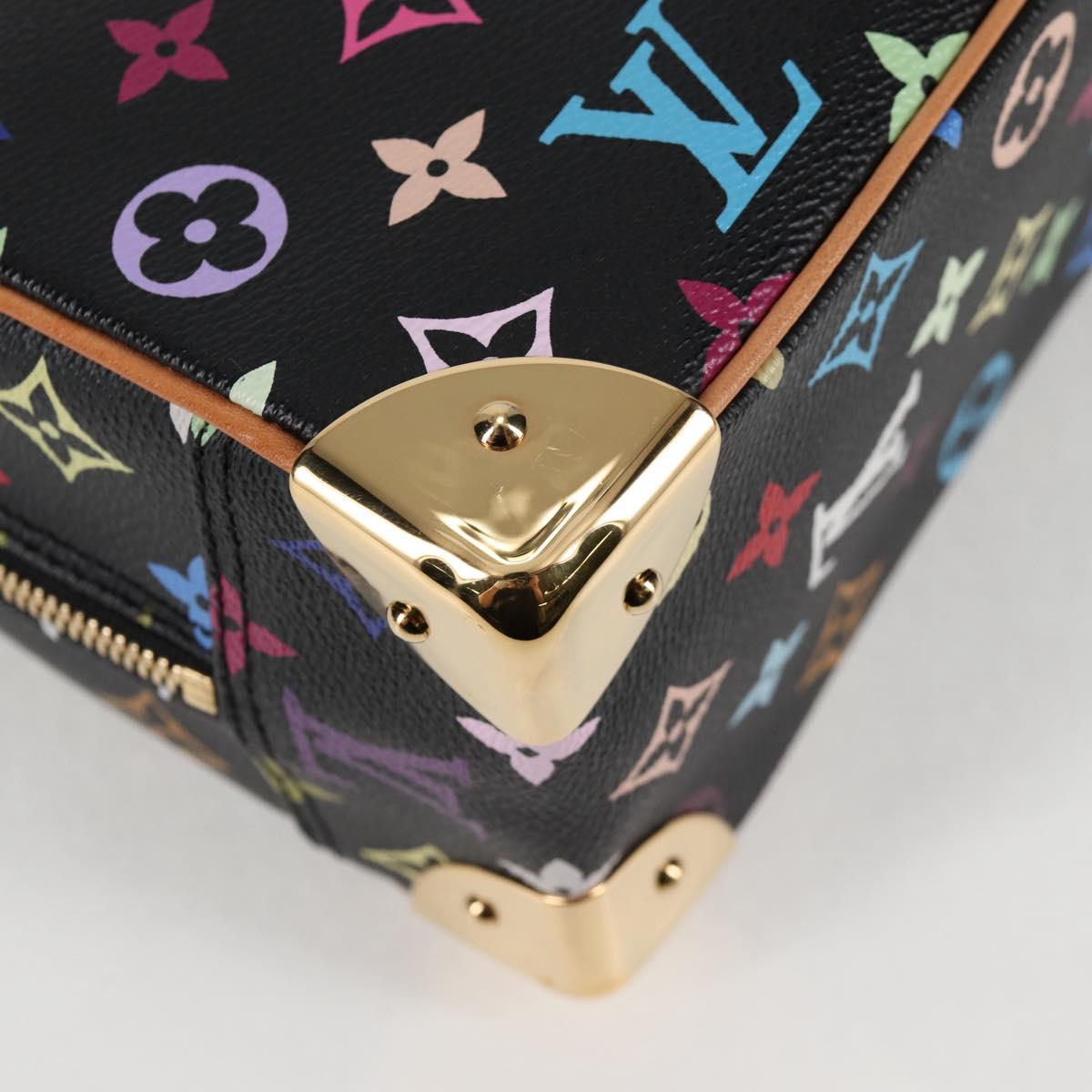 Louis Vuitton Monogram Multicolor Trouville Hand Bag Black M92662