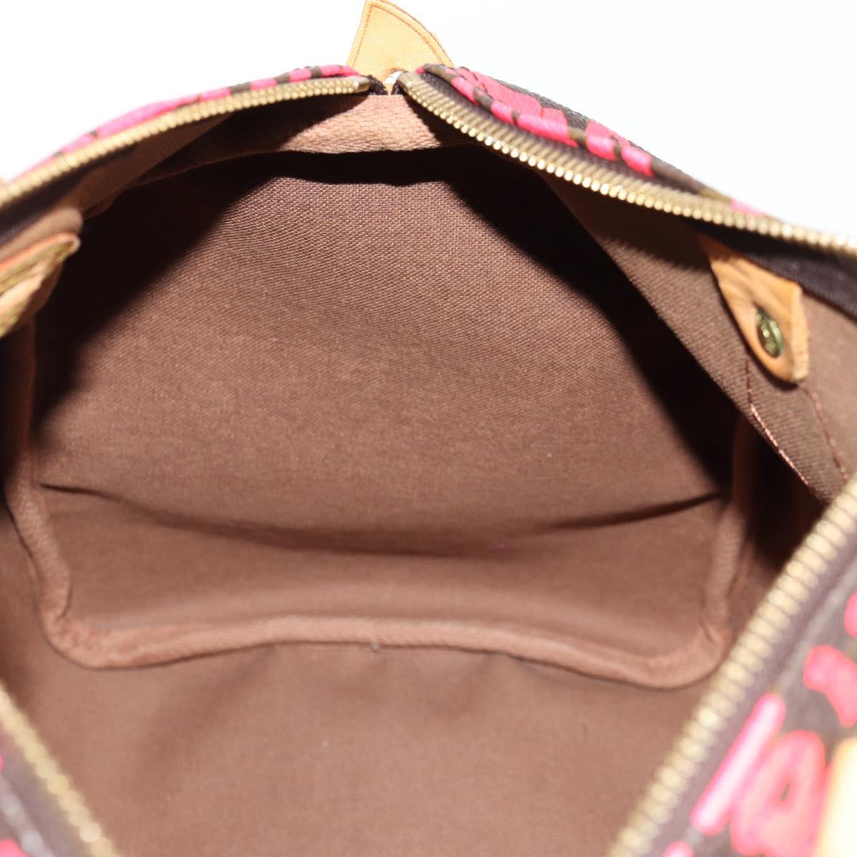 Louis Vuitton Monogram Graffiti Speedy 30 Hand Bag Pink M93704 Lv