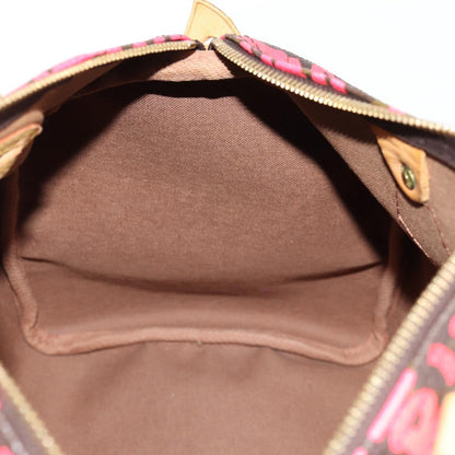 Louis Vuitton Monogram Graffiti Speedy 30 Hand Bag Pink M93704 Lv
