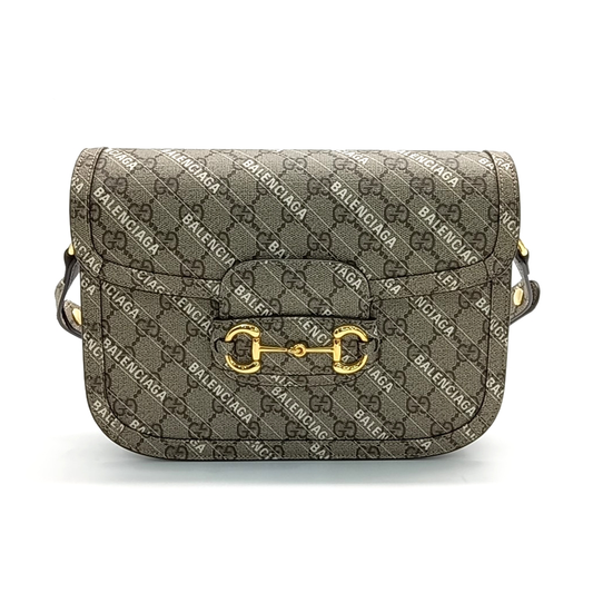 Gucci X Balenciaga Hacker Project 1955 Horsebit Shoulder Bag (602204) (10048220)