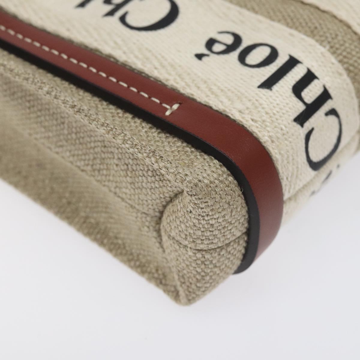 Chloe Woody Hand Bag Canvas 2WAY Ivory