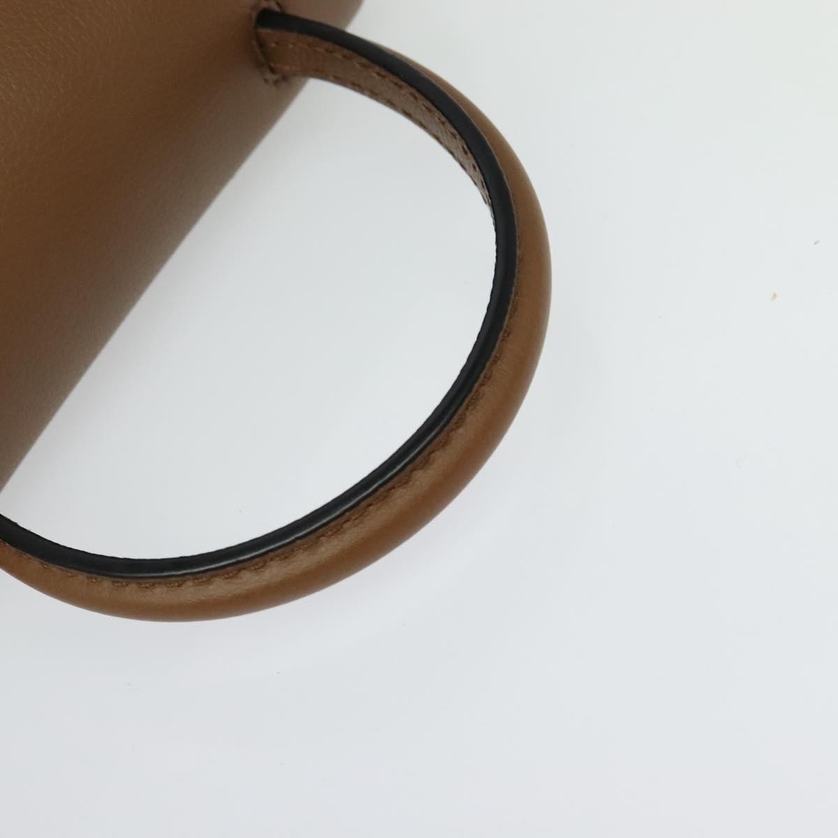 Versace Hand Bag Canvas Leather 3WAY Brown Gold