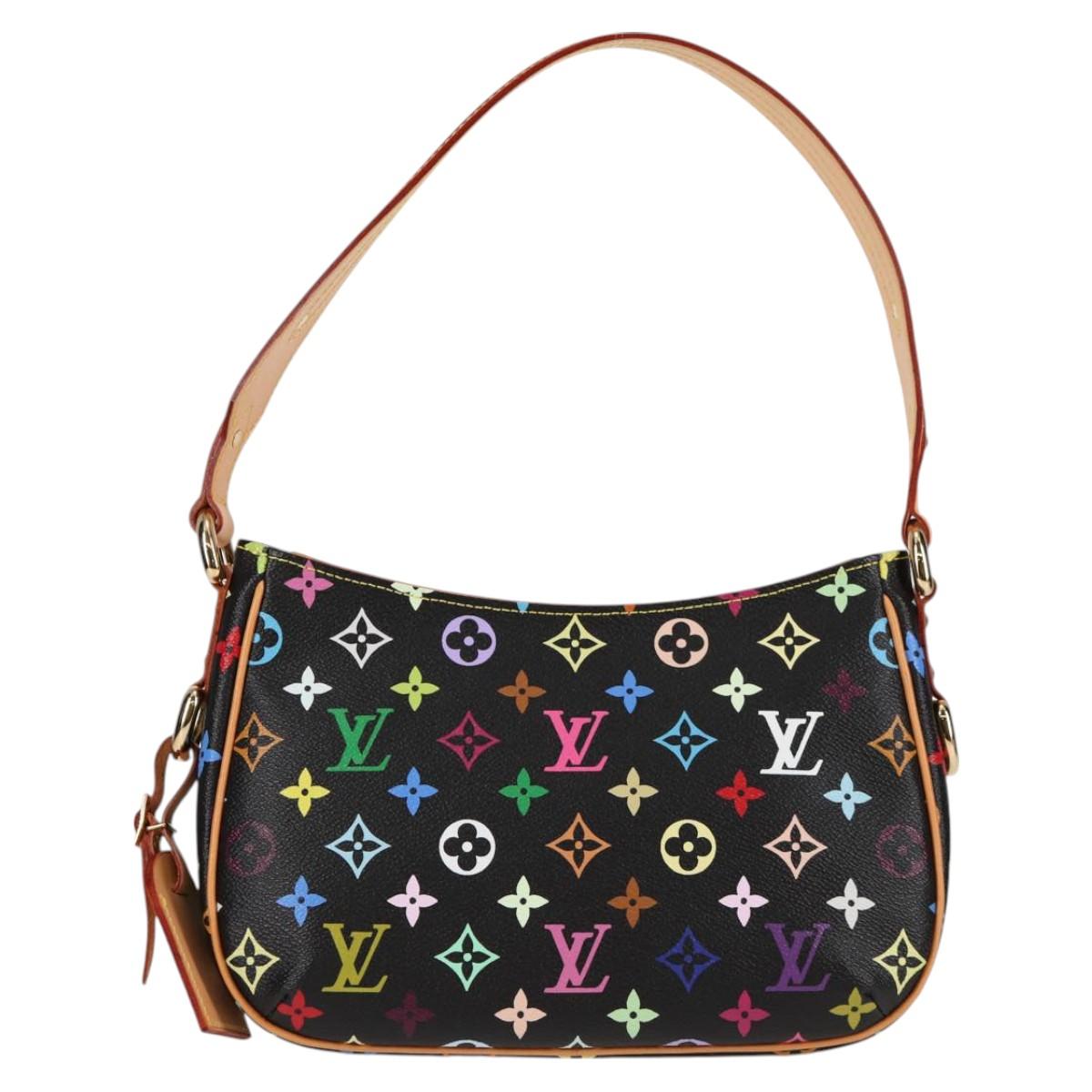 Louis Vuitton Monogram Multicolor Lodge Pm Hand Bag Black M40054 Lv