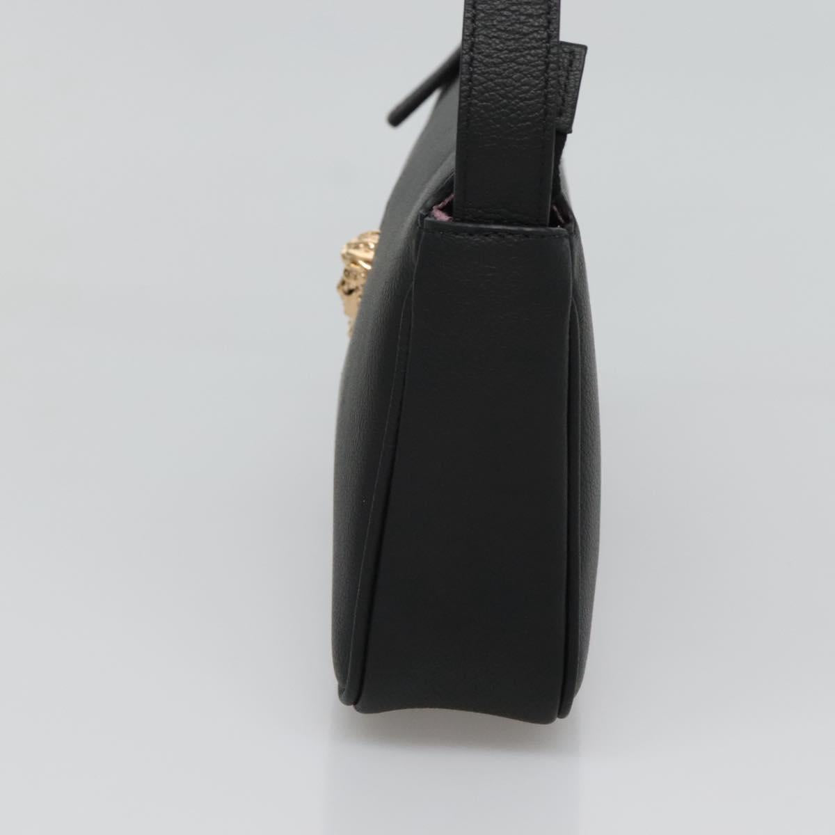 Versace Shoulder Bag Leather Black Gold