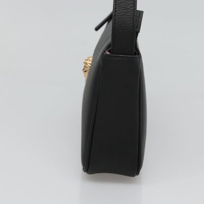 Versace Shoulder Bag Leather Black Gold