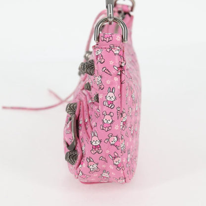 Balenciaga Luka Goal Hand Bag Leather 2WAY Pink Silver 695814