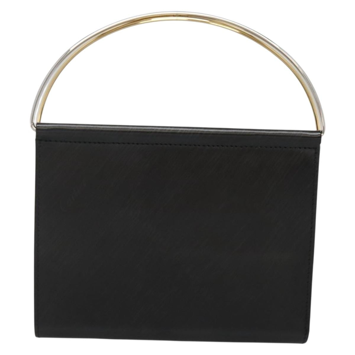 Cartier Trinity Wallet Bag Hand Bag Leather Black