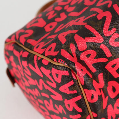Louis Vuitton Monogram Graffiti Speedy 30 Hand Bag Pink M93704 Lv