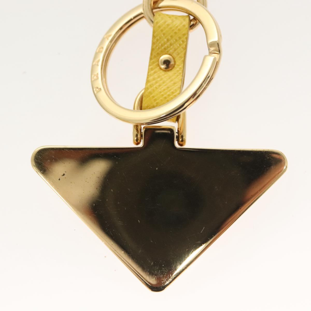 Prada Key Holder Leather Yellow