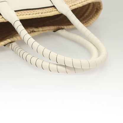 Chloe Mercy Shoulder Bag Raffia Beige