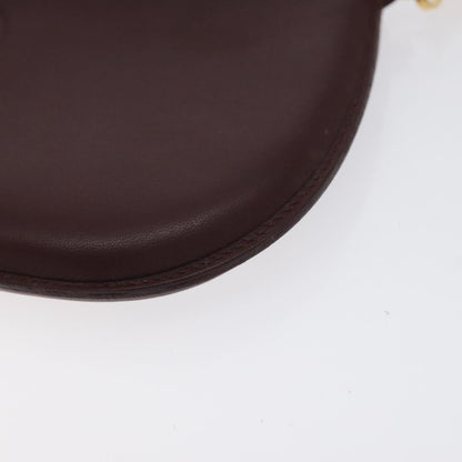 Cartier Must Line Chain Pouch Leather Bordeaux Gold