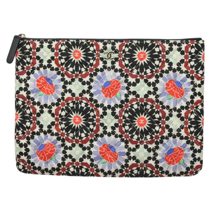 Chanel Matelasse Coco Mark Pouch Nylon Multicolor Cc