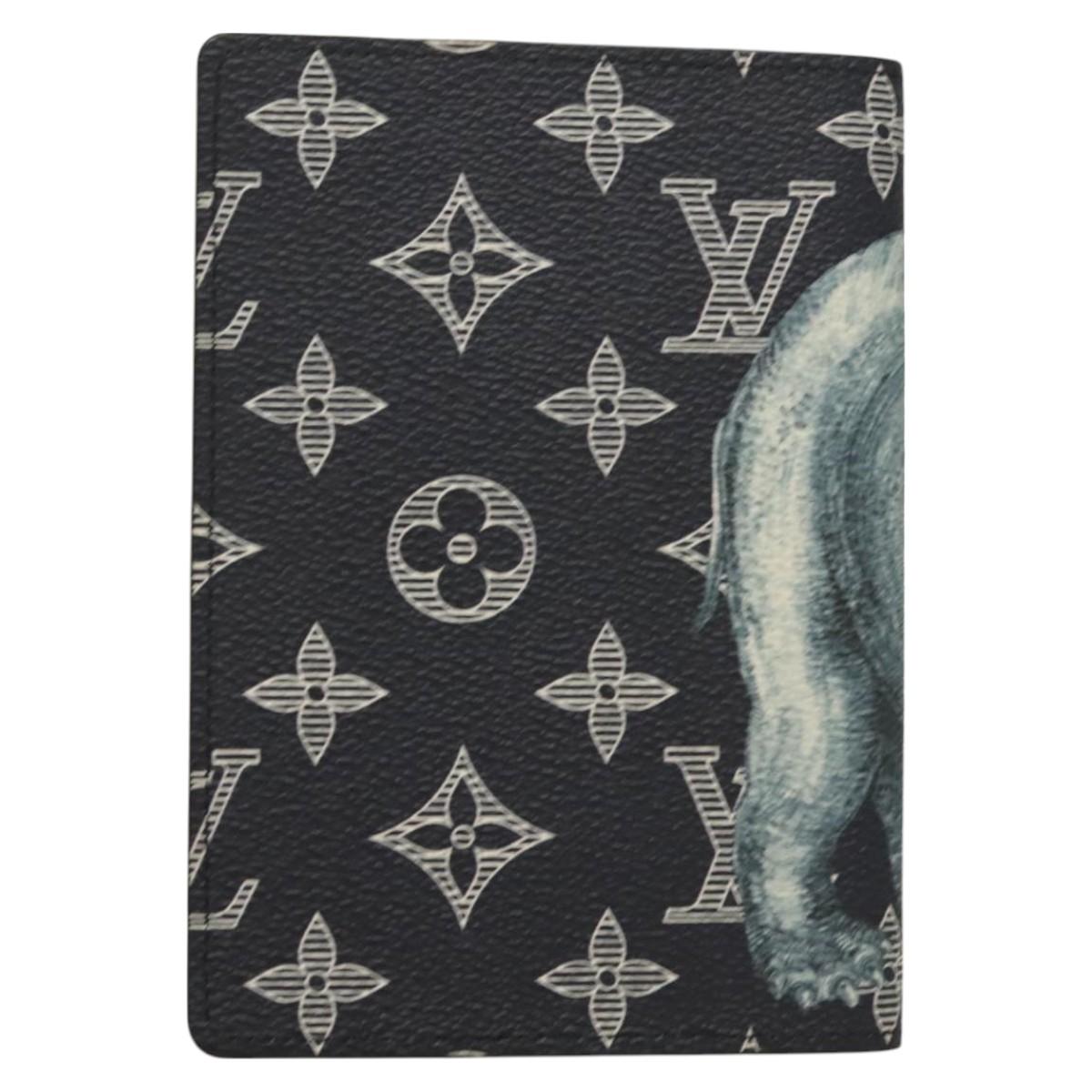 Louis Vuitton Monogram Savanna Couverture Passport Case Navy Lv