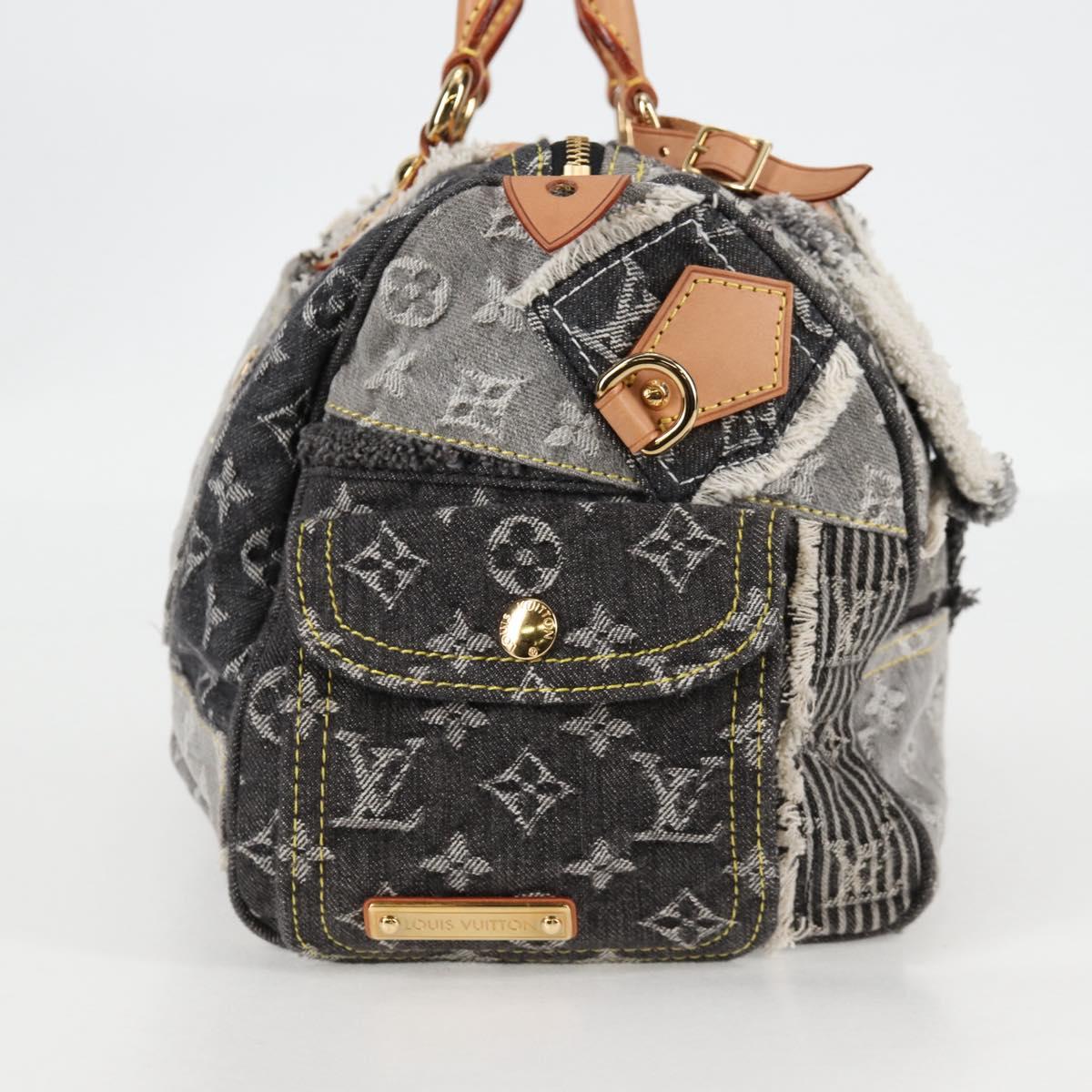 Louis Vuitton Monogram Denim Patchwork Speedy 30 Bag Gray M95381 Lv