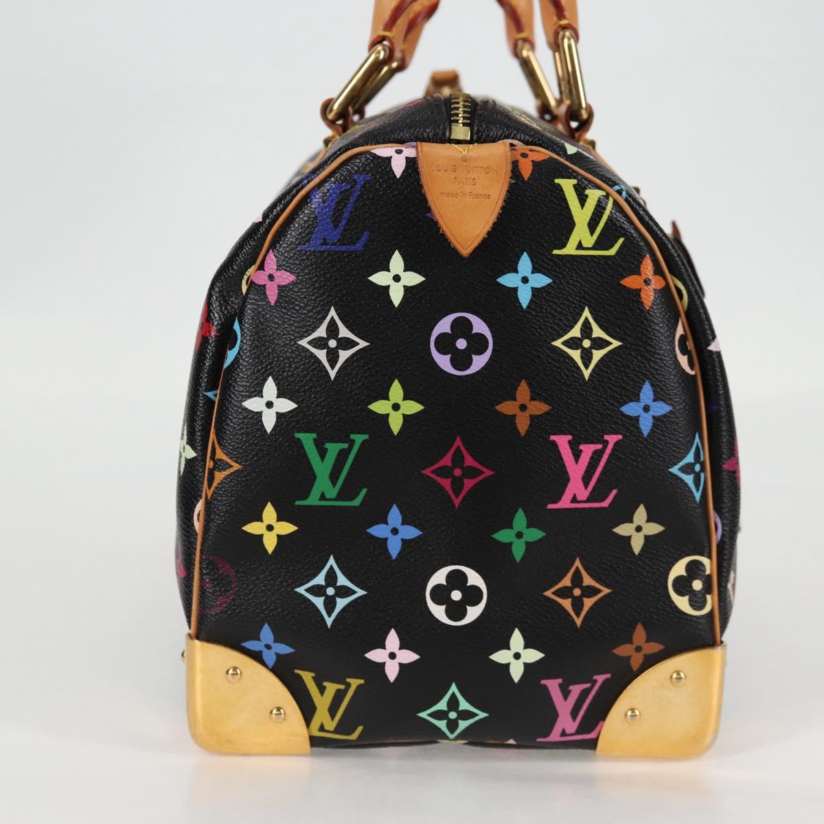 Louis Vuitton Monogram Multicolor Speedy 30 Hand Bag Black M92642