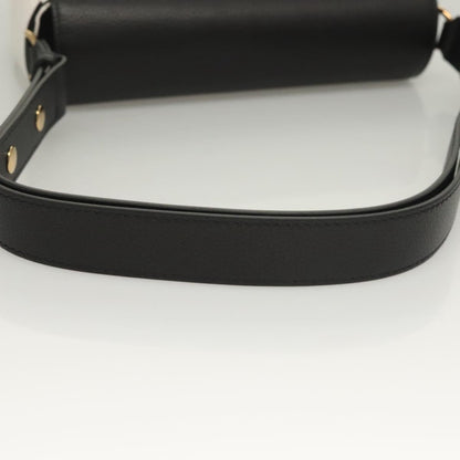 Versace Shoulder Bag Leather Black Gold White