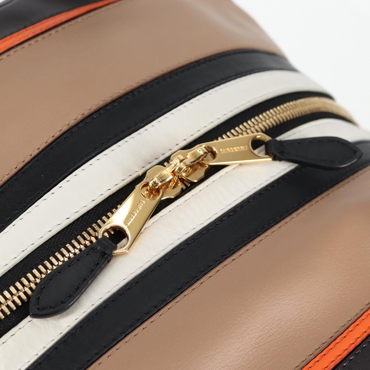 Burberry Hand Bag Leather 2WAY Black Gold
