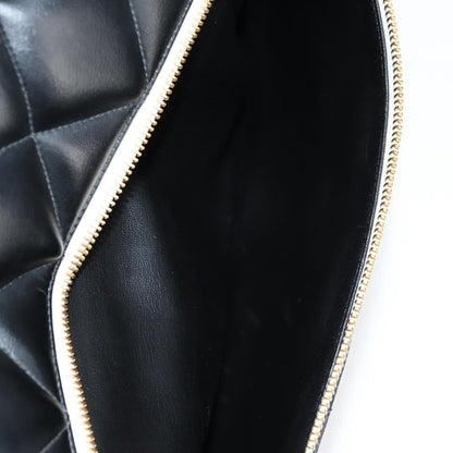 Chanel Matelasse Boston Bag Calf Skin Black Cc