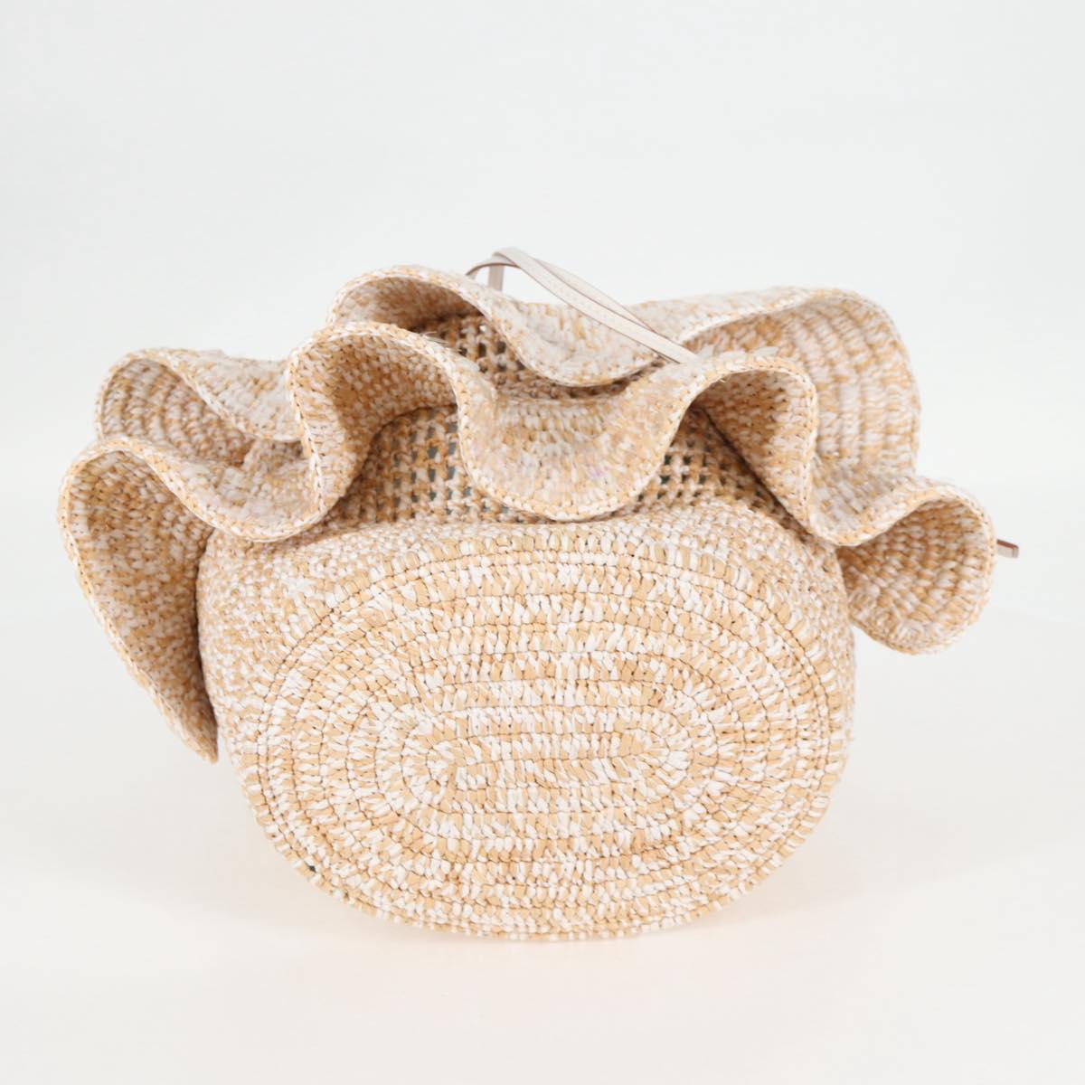 Loewe Sequin Balloon Shoulder Bag Raffia Beige Gold