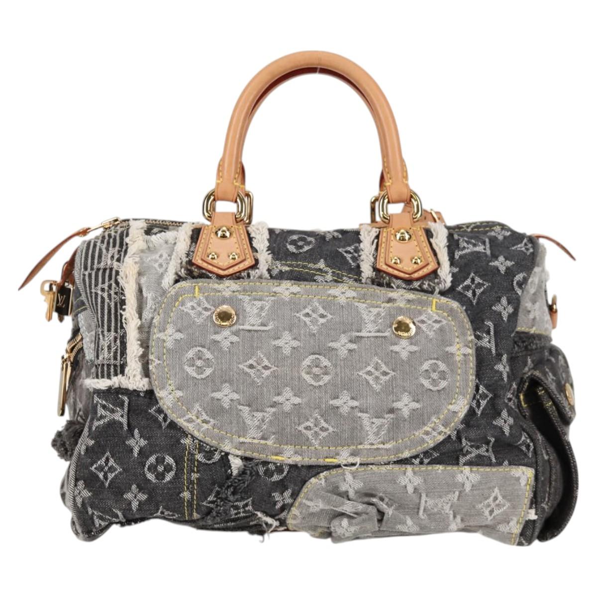 Louis Vuitton Monogram Denim Patchwork Speedy 30 Bag Gray M95381 Lv