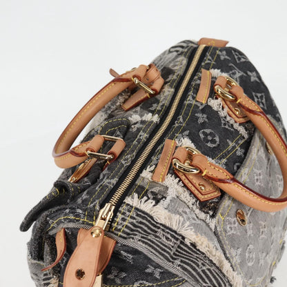 Louis Vuitton Monogram Denim Patchwork Speedy 30 Bag Gray M95381 Lv