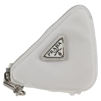 Prada Shoulder Bag Nylon White Silver