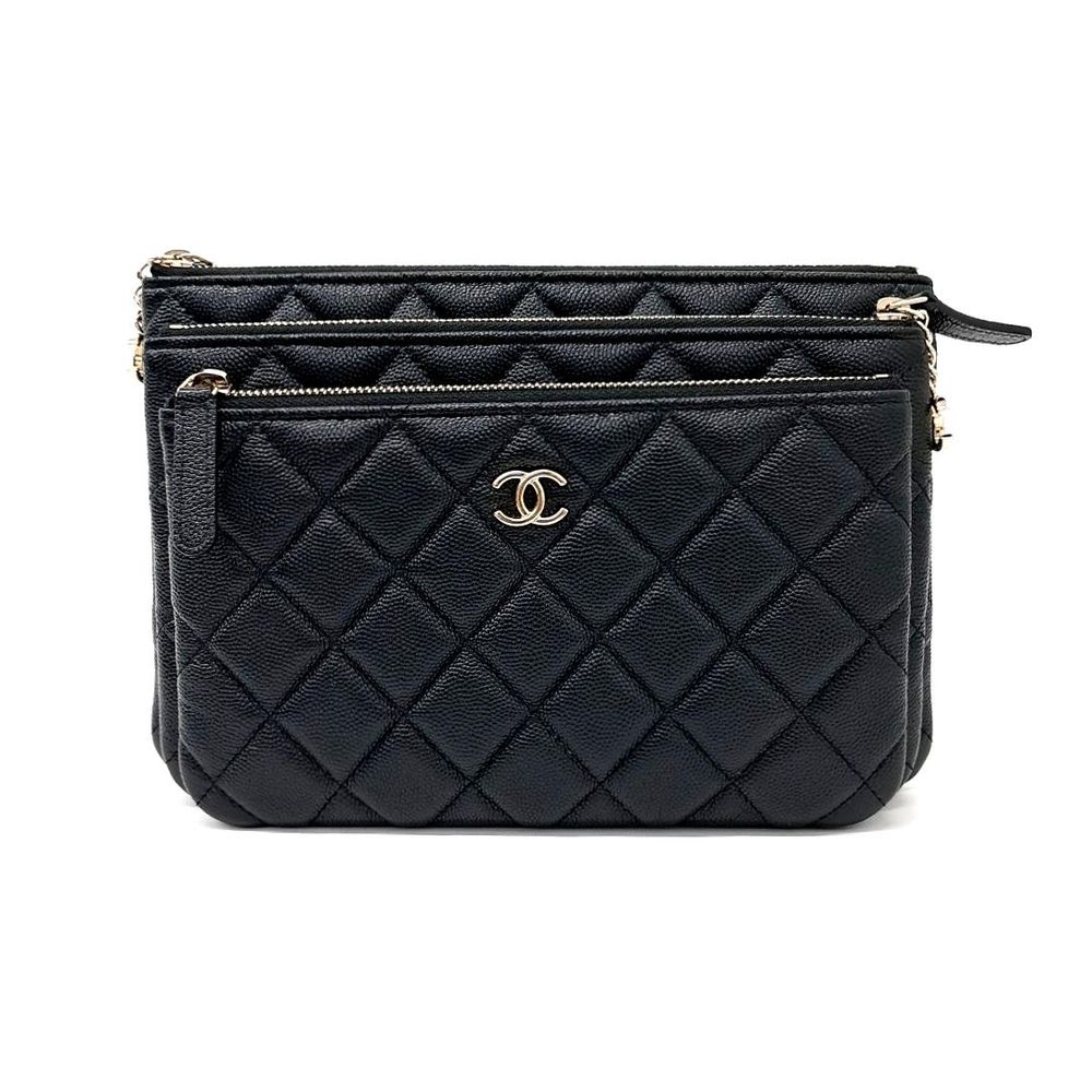 Chanel Caviar Trio Clutch (6138864)