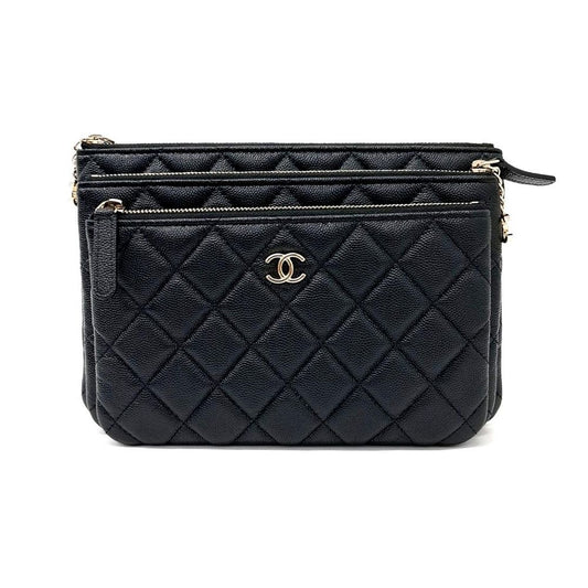 Chanel Caviar Trio Clutch (6138864)