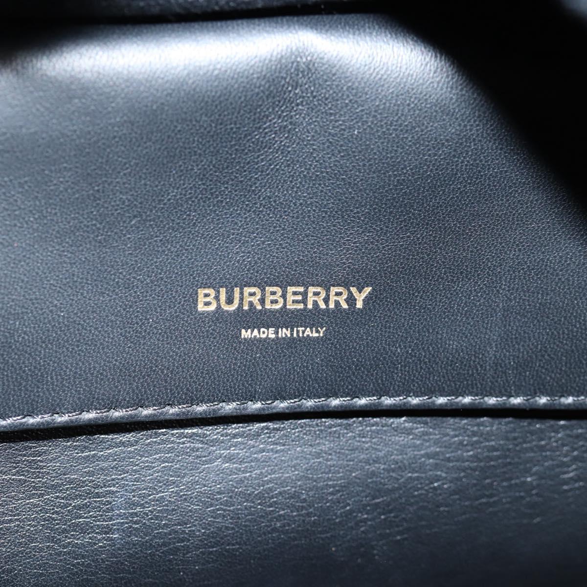 Burberry Hand Bag Leather 2WAY Black Gold