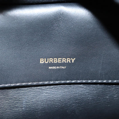 Burberry Hand Bag Leather 2WAY Black Gold